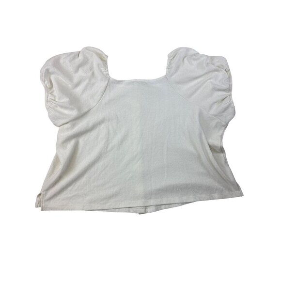 NEW Madewell Women's Top Jacquard Square Neck Puff Sleeve Cream Plus Size 4X - Picture 4 of 8